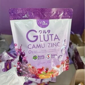 Gluta Camu Zinc Powder Drink – Skin Support Supplement, Manee 30 Sachets.